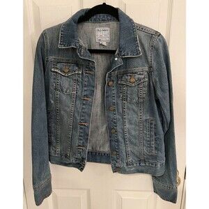 Old Navy Women's Denim Jacket Size Medium Mild Wash Blue Jean Jacket Jean Top